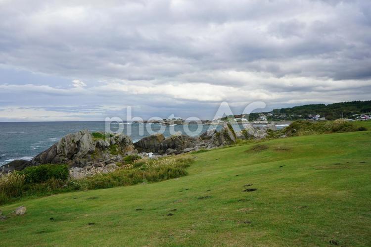 種差海岸　風景　秋１０ 種差海岸,秋,青森の写真素材