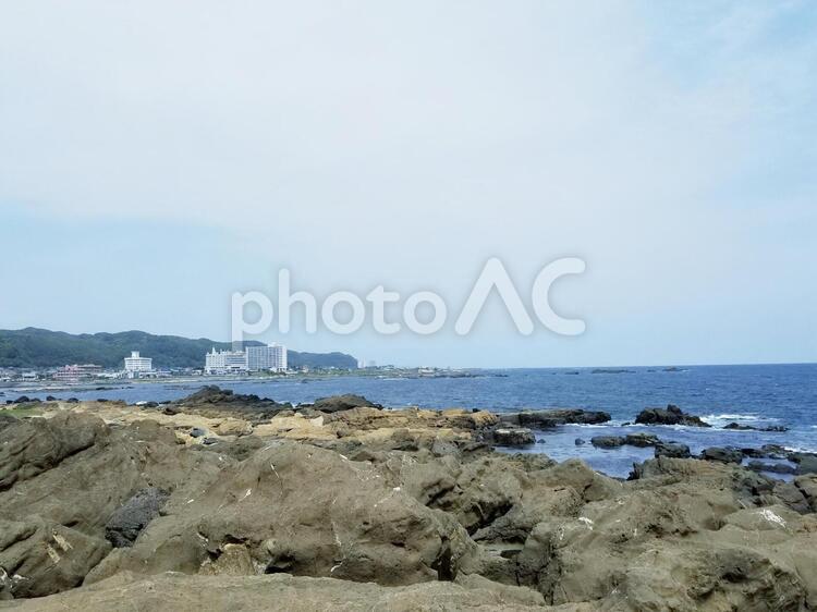 南房総の海 海,岩,岩場の写真素材
