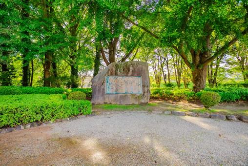 【山形】山形駅の周辺 霞城公園 最上義光 山形,霞城公園,銅像の写真素材