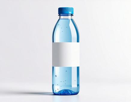 水のボトル・ラベルあり 水のボトル・ラベルありの写真