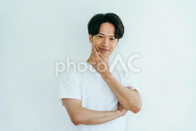 男性のポートレート 美容,メンズビューティー,メンズエステの写真素材