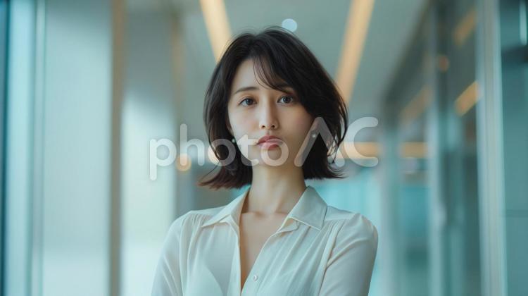オフィスにいる若い女性の会社員 女性,ol,ビジネスの写真素材