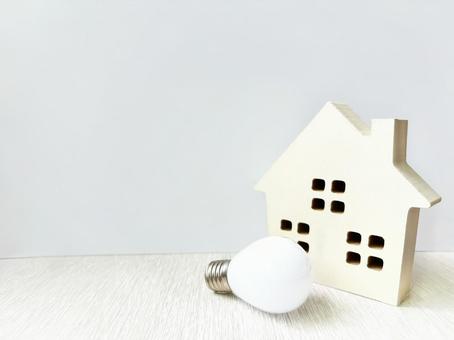 House model and light bulb, JPG House model and light bulb, JPG