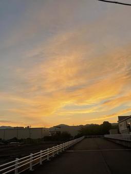 朝焼け　日の出前　東の空　払暁　曙 朝焼け,日の出前,東の空の写真素材
