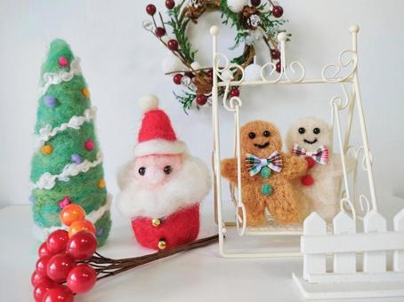 羊毛フェルトでクリスマス 羊毛フェルトでクリスマス クリスマス,羊毛フェルト,ハンドメイドの写真素材