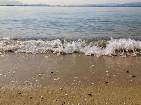 海の中道より博多湾越しに博多の町を臨む 海の中道より博多湾越しに博多の町を臨む 博多湾,海の中道,海の写真素材