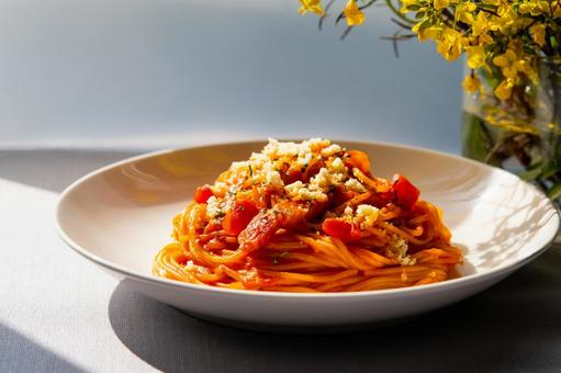 Photo, makaron, spaghetti, pomidor, 