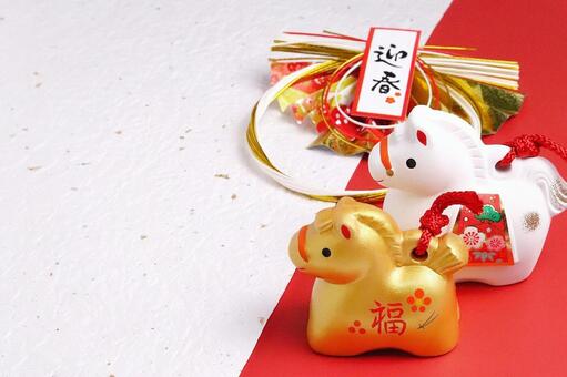 お正月や年賀状のイメージ素材(午年) 年賀状,年賀,午年の写真素材