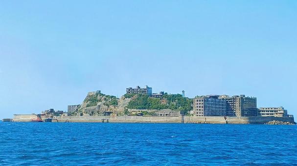 長崎 軍艦島4 軍艦島,長崎,端島の写真素材