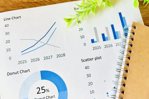 ビジネス資料と机の上 ビジネス資料と机の上 ビジネス,イメージ,データの写真素材