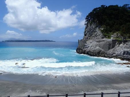 新島の海 新島,海,景色の写真素材
