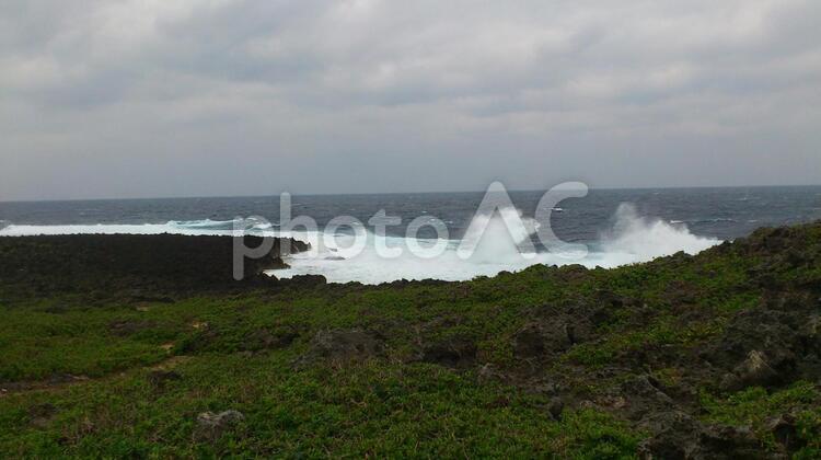 沖縄の風景 沖縄,海,空の写真素材