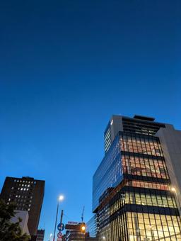 夜の札幌街 夜の札幌街の写真