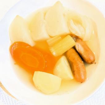 熱々ホクホクのポトフの写真