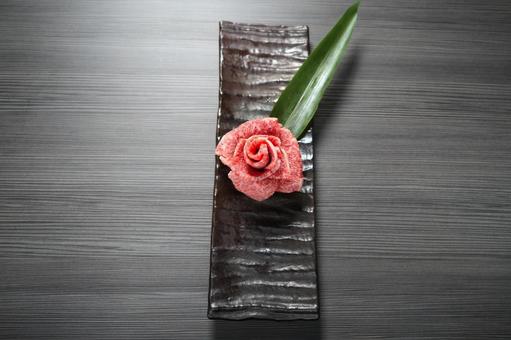 お祝い焼肉 バラ 黒毛和牛 焼肉,お祝い,バラの写真素材