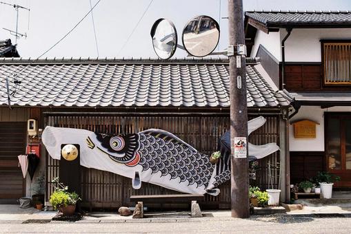 街並みの写真 街並みの写真 街並み,日常,鯉のぼりの写真素材