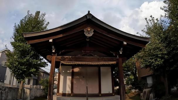 東京都葛飾区西亀有  砂原稲荷神社  東京都葛飾区西亀有,砂原村,拝殿の写真素材