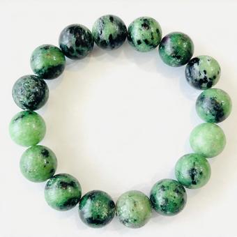 Photo, ruby in zoisite, bracelet, power stone bracelet, 