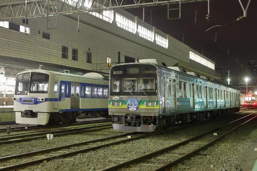 秩父鉄道、熊谷駅の側線 秩父鉄道、熊谷駅の側線 秩父鉄道,秩鉄,急行の写真素材
