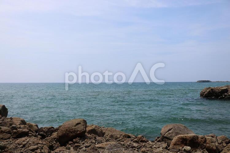 海の大パノラマ 海,夏,青空の写真素材