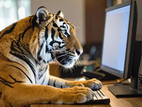 パソコン作業の写真