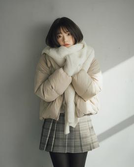 冬の装いの女性ポートレート 冬の装いの女性ポートレートの写真