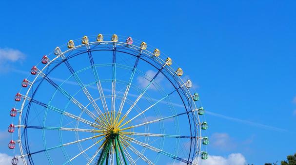初秋のひたち海浜公園・観覧車(茨城県) 初秋のひたち海浜公園・観覧車(茨城県) 初秋,国営ひたち海浜公園,観覧車の写真素材