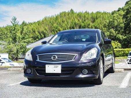 青空に映える愛車 青空に映える愛車 車,自動車,黒の写真素材
