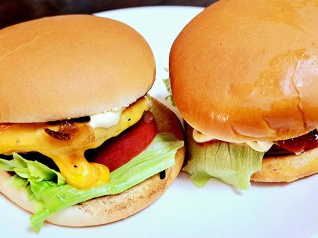 手作りハンバーガー 手作りハンバーガー ハンバーガー,パン,手作りの写真素材