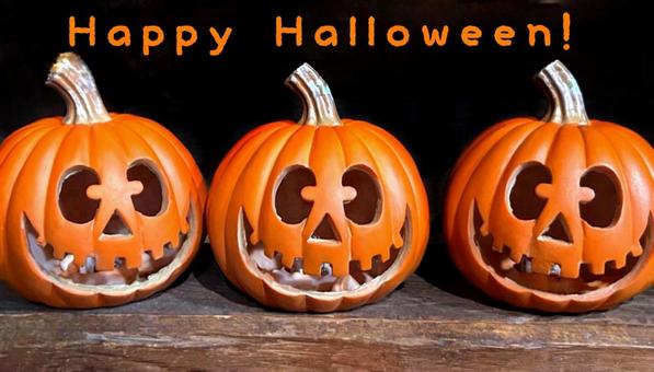 ジャック・オ・ランタンの飾りとメッセージ ジャック・オ・ランタンの飾りとメッセージ ハロウィン,かぼちゃ,ランタンの写真素材