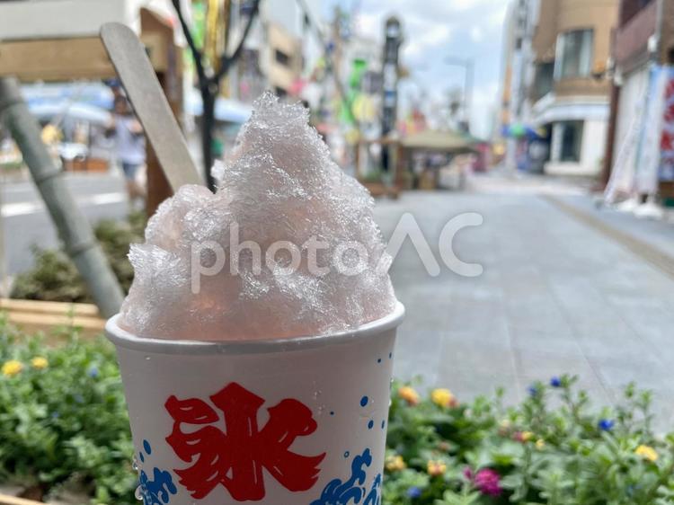 街歩きでかき氷 かき氷,食べ物,冷たいの写真素材