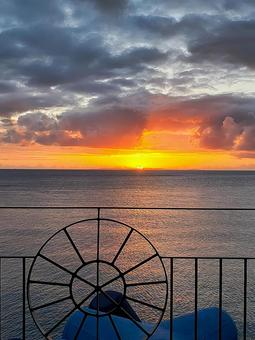沖縄のサンセットビーチ 沖縄,ビーチ,夕日の写真素材