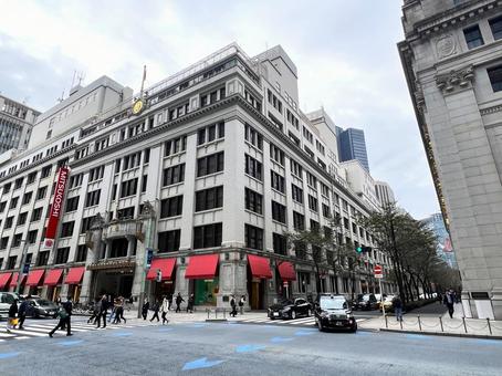 東京日本橋三越前 日本橋,三越前,東京の写真素材