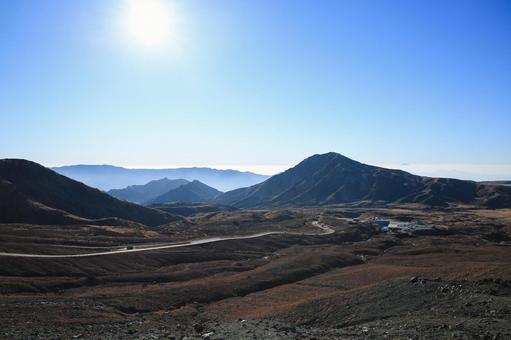 熊本県阿蘇市 阿蘇山火口の風景 熊本県阿蘇市 阿蘇山火口の風景の写真