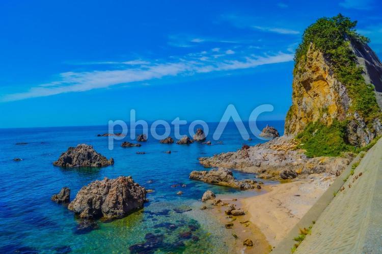 海岸の岩と波 海,岩,海岸の写真素材