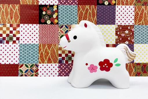 年賀状素材 午 年賀状,午,干支の写真素材