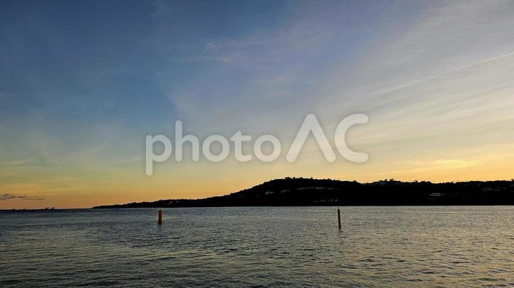 沖縄の夕暮れ 沖縄,夕暮れ,夏の写真素材