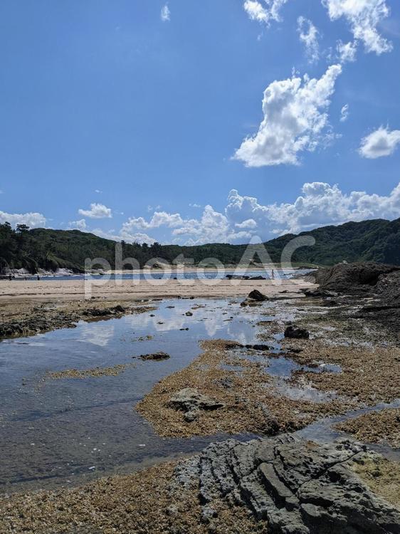 京丹後の海と青空 海,自然,風景の写真素材