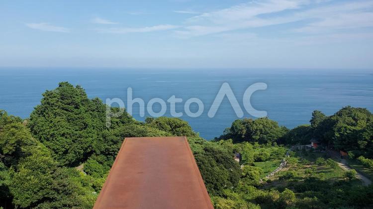 小田原　景色　空と海と緑 空,自然,風景の写真素材