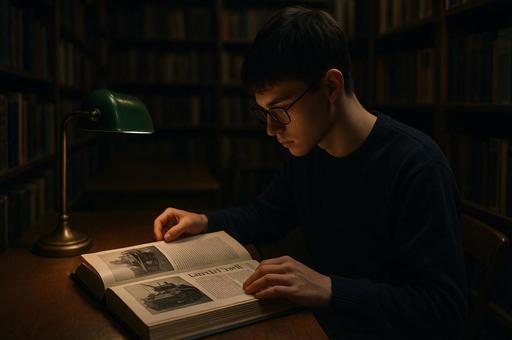 読書に没頭する人物 読書に没頭する人物の写真