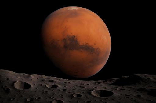 フォボスから見る火星 フォボスから見る火星の写真