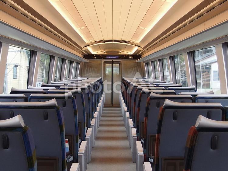 ロマンスカー電車内 ロマンスカー,電車内,座席の写真素材