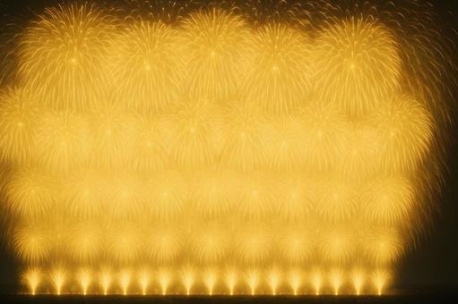 黄金の花火カーテン 黄金の花火カーテンの写真