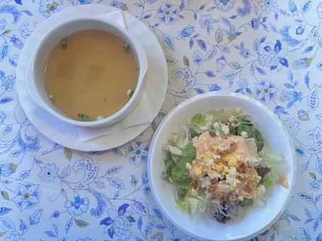 ランチセット_サラダ_スープ ランチセット_サラダ_スープ ランチ,サラダ,スープの写真素材