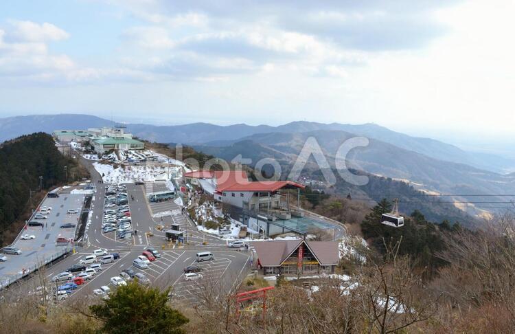 冬の筑波山つつじが丘 つつじが丘,冬,残雪の写真素材