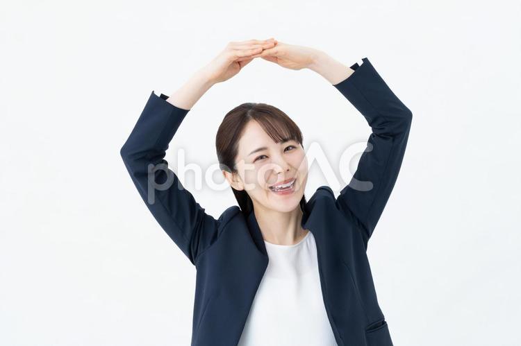 正解のビジネスウーマン ok,成功,ビジネスウーマンの写真素材