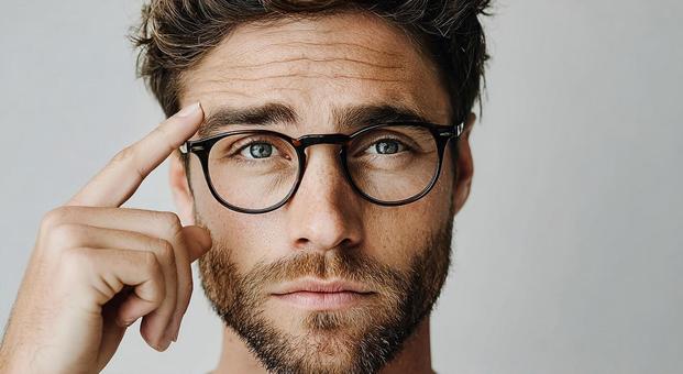 何かに集中する男性の魅力的な表情 何かに集中する男性の魅力的な表情 男性,顔,表情の写真素材