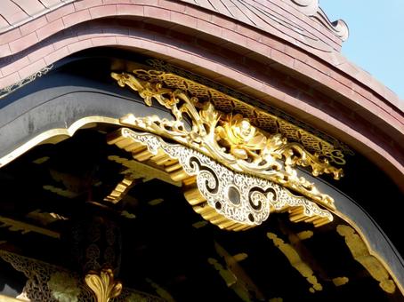 鎌倉市建長寺境内の唐門・装飾部分アップ 鎌倉市建長寺境内の唐門・装飾部分アップ 建物,建築物,門の写真素材