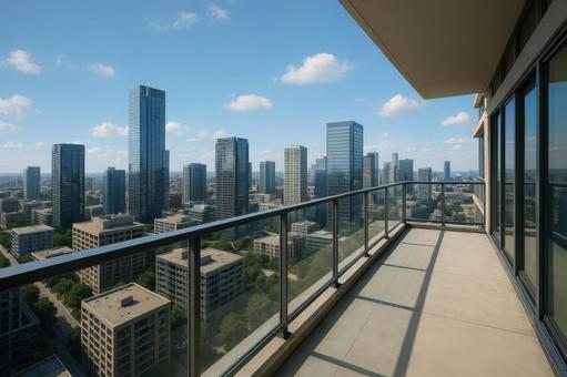高層階からの都市の景色 高層階からの都市の景色の写真