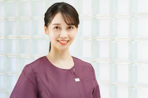 Women in esthetic and clinic uniforms, JPG Women in esthetic and clinic uniforms, aestheticians, staff, beauty salon, JPG
